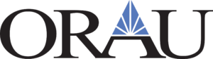 Oak Ridge Associated Universities (ORAU) official logo with black text and a diamond over the A for associated in the acronym. 