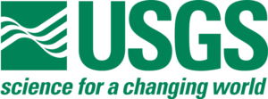 Logo for the United States Geological Survey (USGS) is green text with the slogan, science for a changing world.