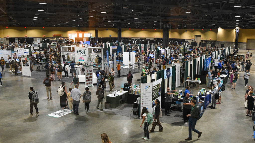 Exhibit hall at the long beach convention center.