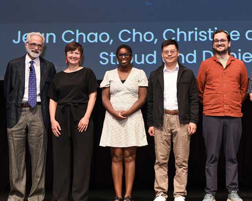 Cropped image of award winners.