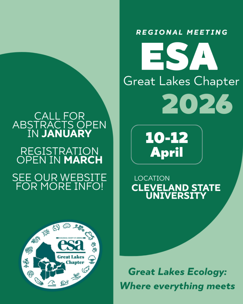 Graphic shows the dates and logo for the Great Lakes meeting.
