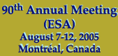 ESA 90th Annual Meeting 2004