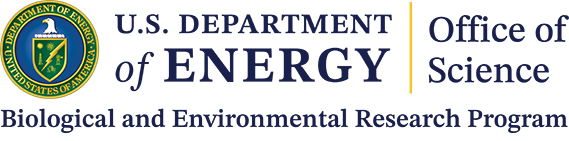 Official banner for the US Department of Energy. Office of Science.  Biological and Environmental Research Program.