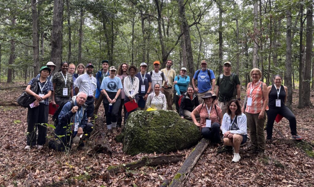 Photo of Vegetation Panel Field Trip Participants in Serpentine Woodland, Potomac, Maryland, August 20205