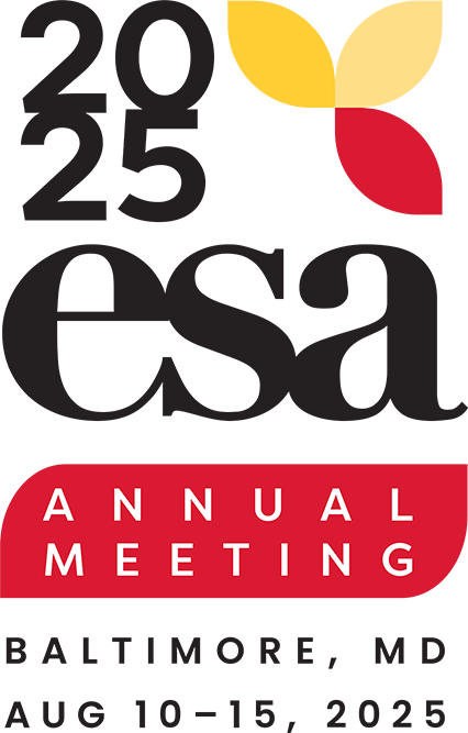 Official logo of the 2025 meeting of the ESA in Baltimore, Maryland, USA.