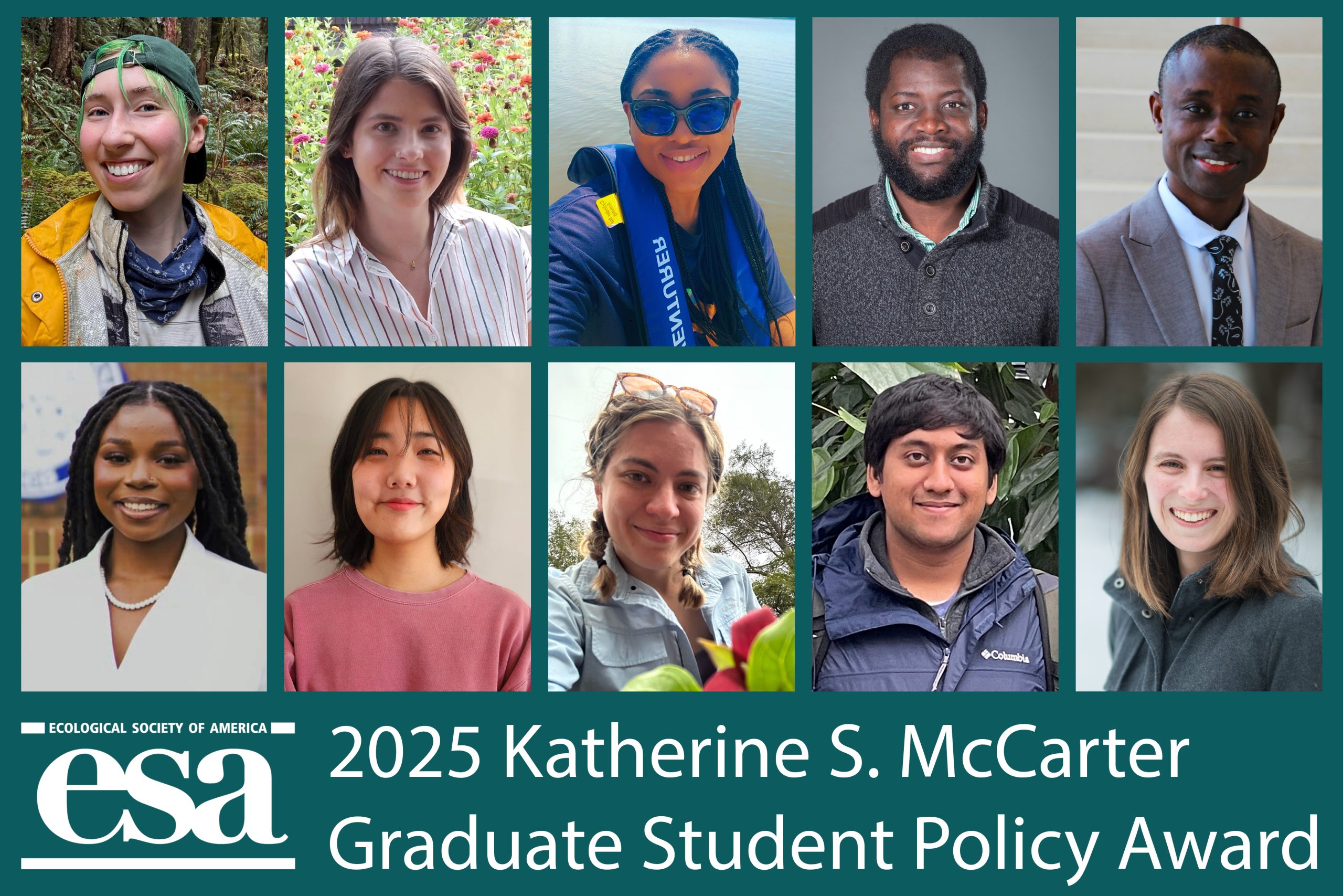 Winners of the 2025 Katherine S. McCarter Graduate Student Policy Award