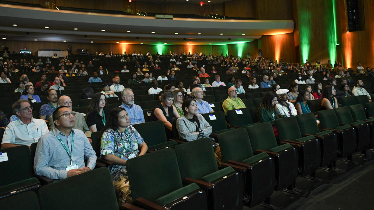 View of an audience at an ESA annual meeting.
