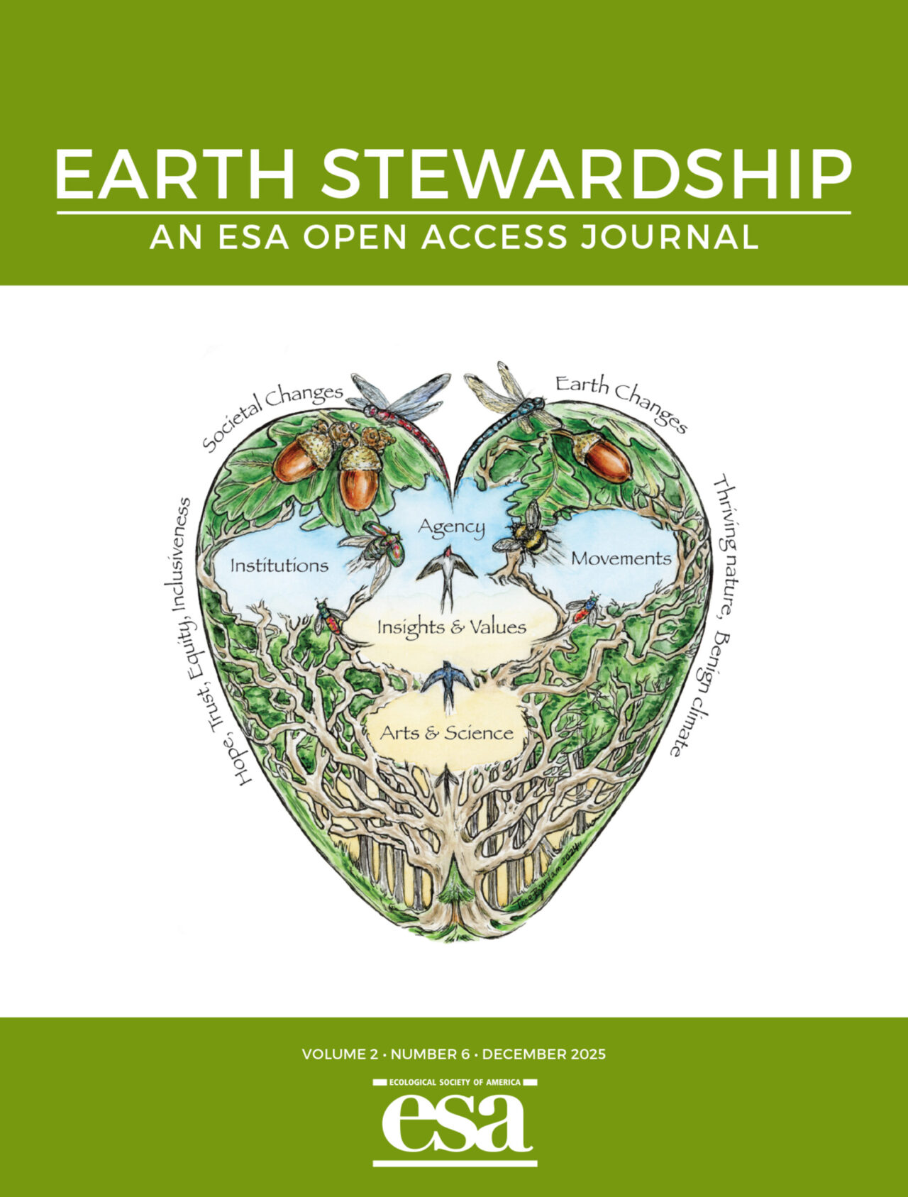 Cover for the ESA Journal, Earth Stewardship.