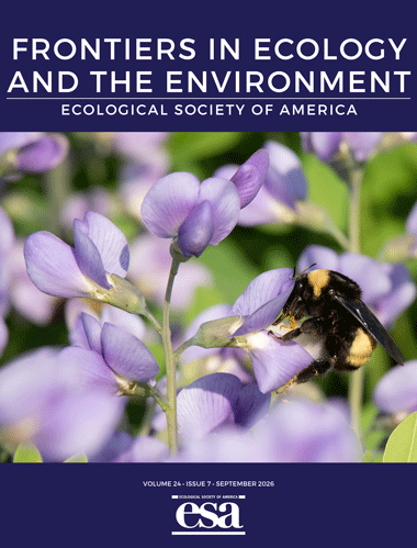 The September 2026 cover of Frontiers with a photo of flowers and an insect